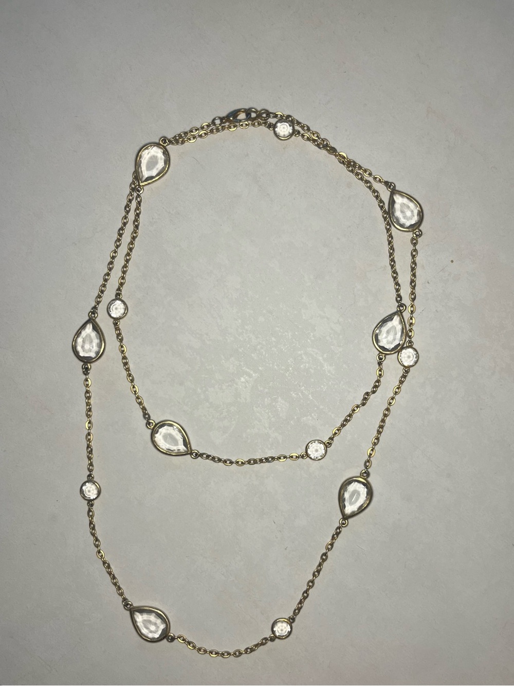 Jennifer Miller Gold-Tone Bezel Station Necklace